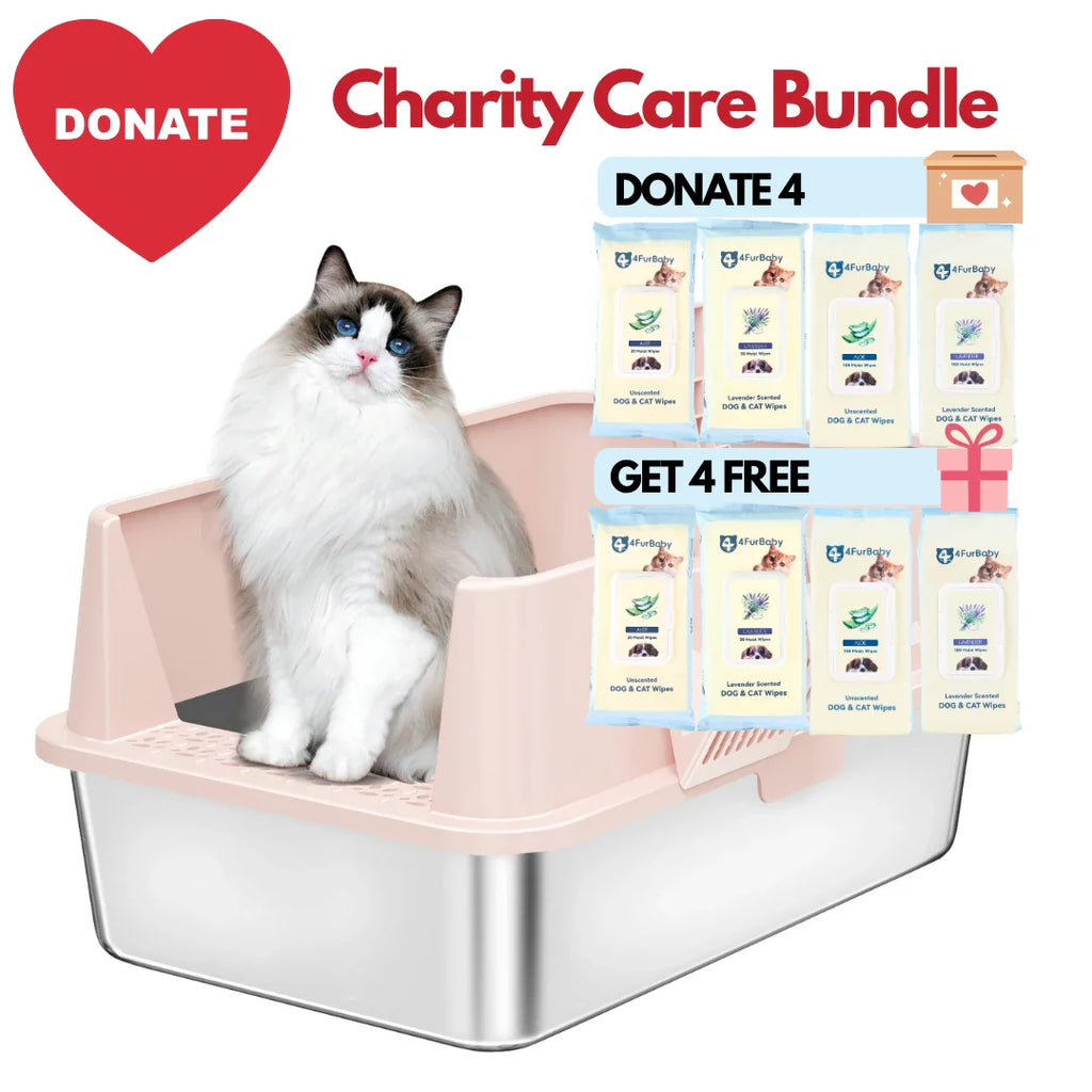 XXL Stainless Steel Cat Litter Box | High Sides, Low Entry | 304 Steel | Multi-Cat & Large Breeds