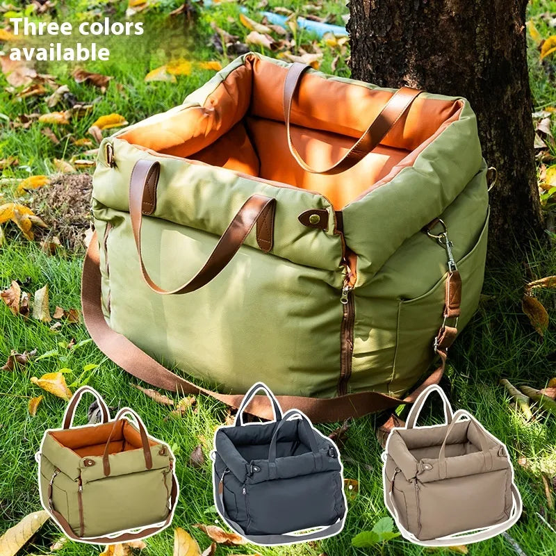 Portable Car Kennel for Cats & Small Dogs | Removable Washable Cover | 55×50×45cm | 3 Colors