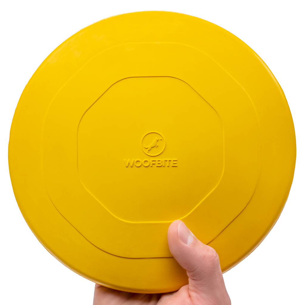 WOOFBITE Disc Dog Toy | Industrial-Strength Rubber Frisbee | Lifetime Guarantee | Large Dogs