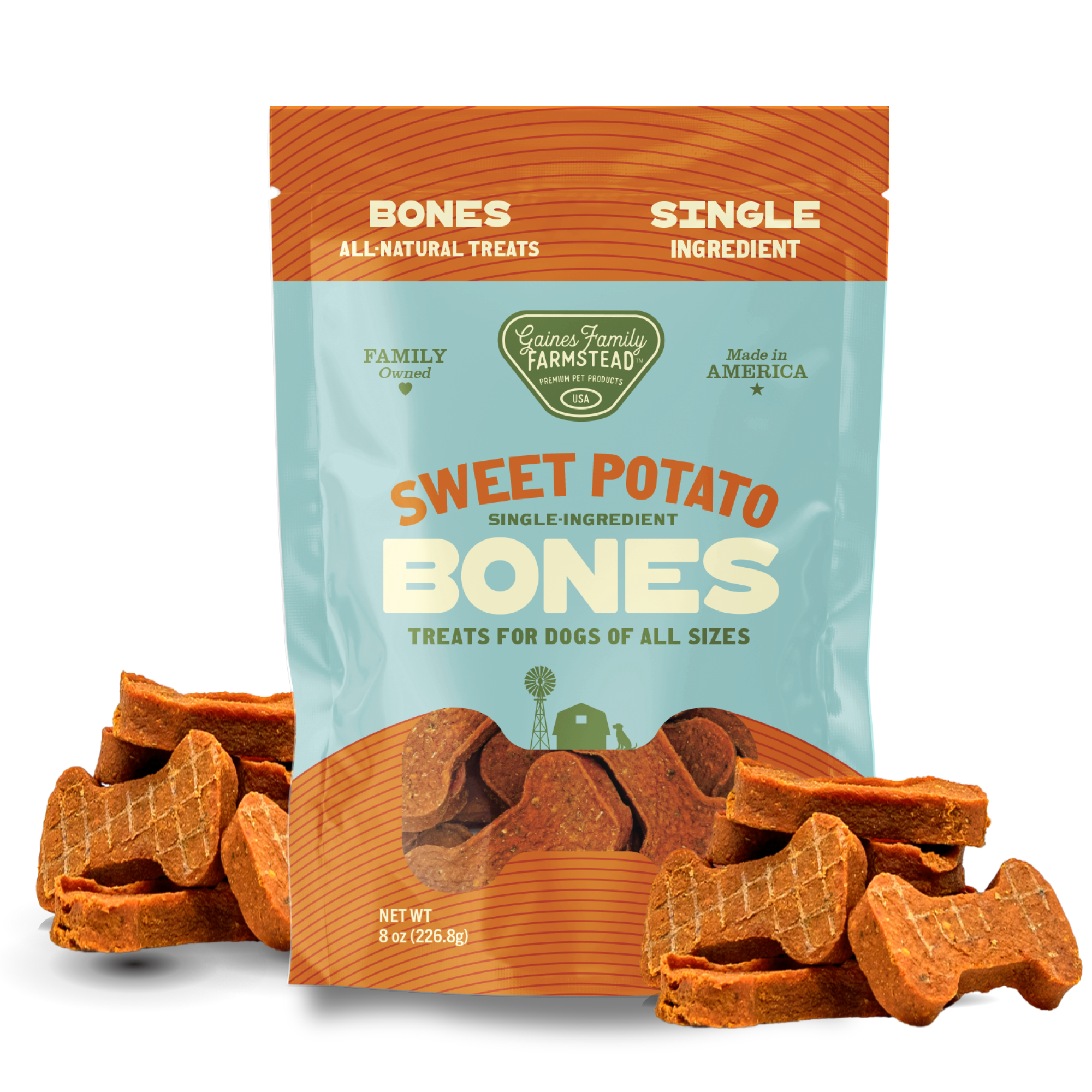 Sweet Potato Bone Dog Treat | Single Ingredient | 100% American-Grown