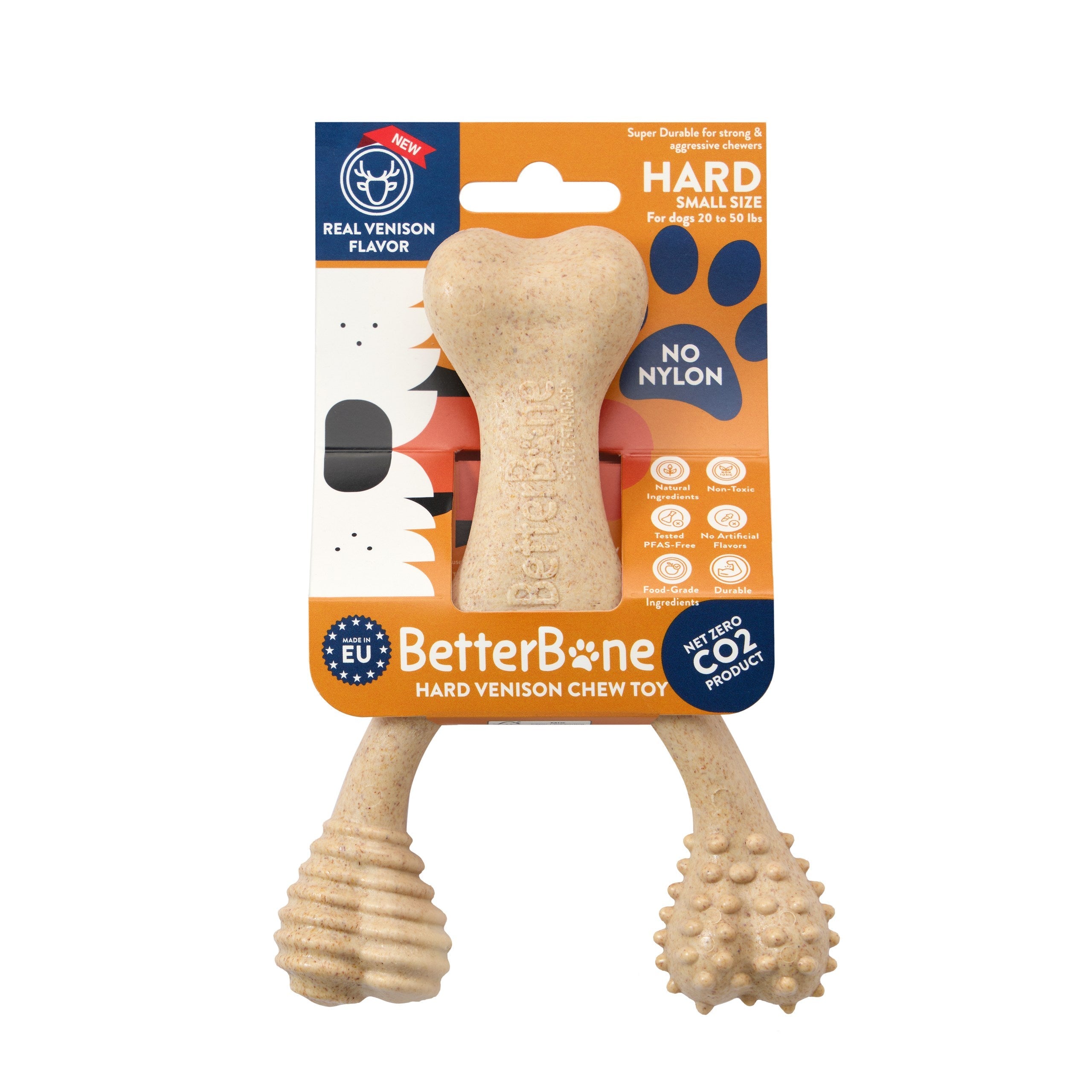 BetterBone HARD | Plant-Based Ultra-Durable Dog Chew Toy | Non-Toxic, Hypoallergenic | 3 Sizes