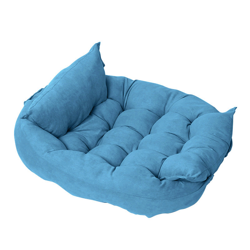 Luxury Velvet Folding Pet Cushion | Dogs & Cats | PP Cotton Fill | S–XL | 11 Colors