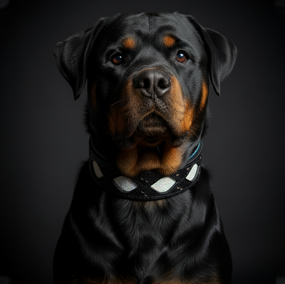 Bestia Avatar Limited Edition Dog Collar | Light-Reflective Leather | Orthopedic Foam | Handmade in Europe