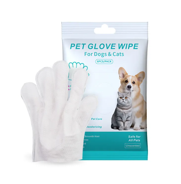 Pet Cleaning Gloves & Wipes for Dogs & Cats | Ear, Eye, Tooth, Paw & Body Care | 6 Options