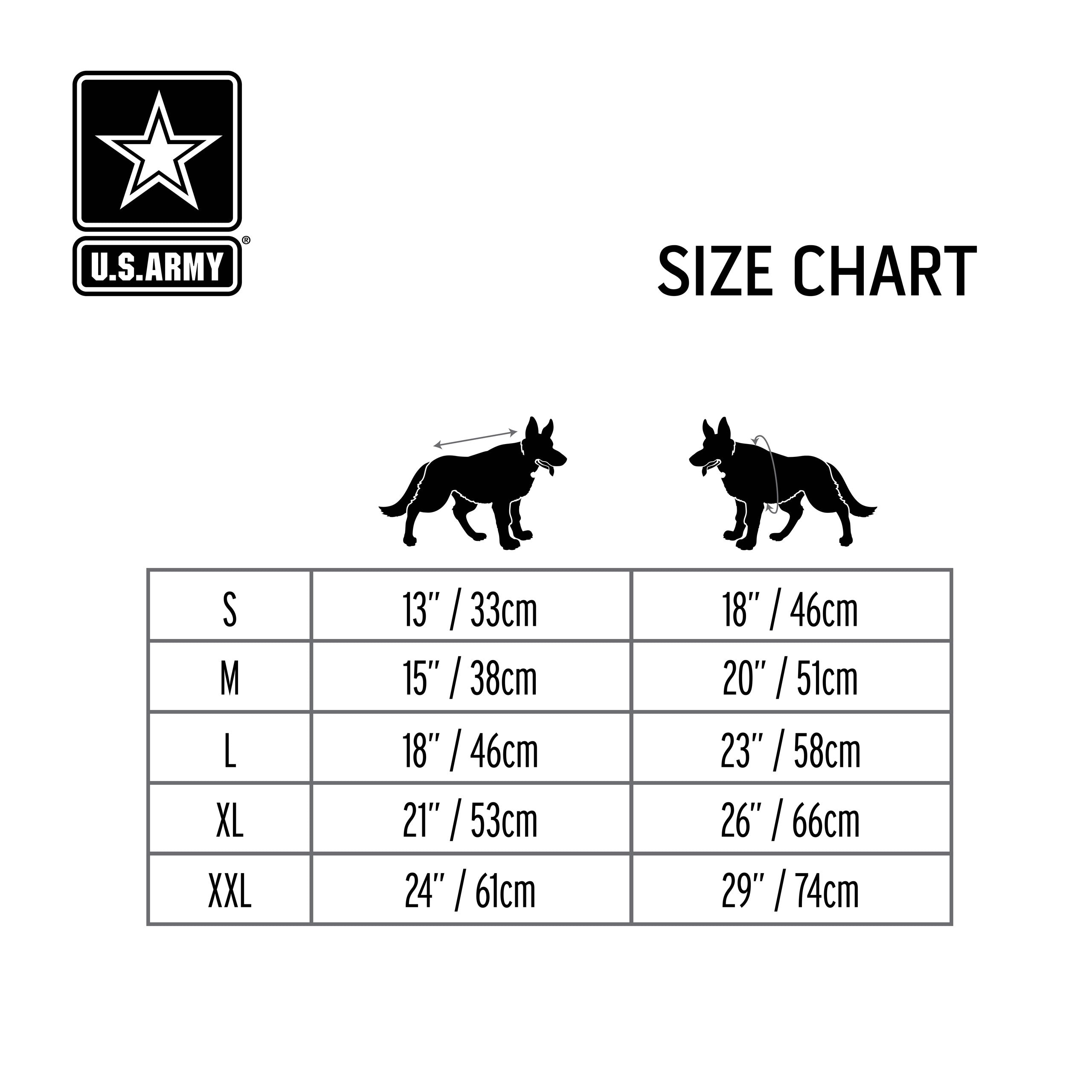 Official US Army® Licensed Dog Raincoat | Waterproof & Packable | Black & Yellow | Velcro Closure
