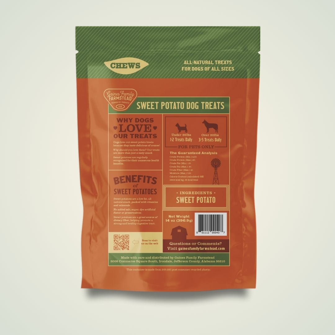 All-Natural Sweet Potato Chews | Single Ingredient | Made in the USA