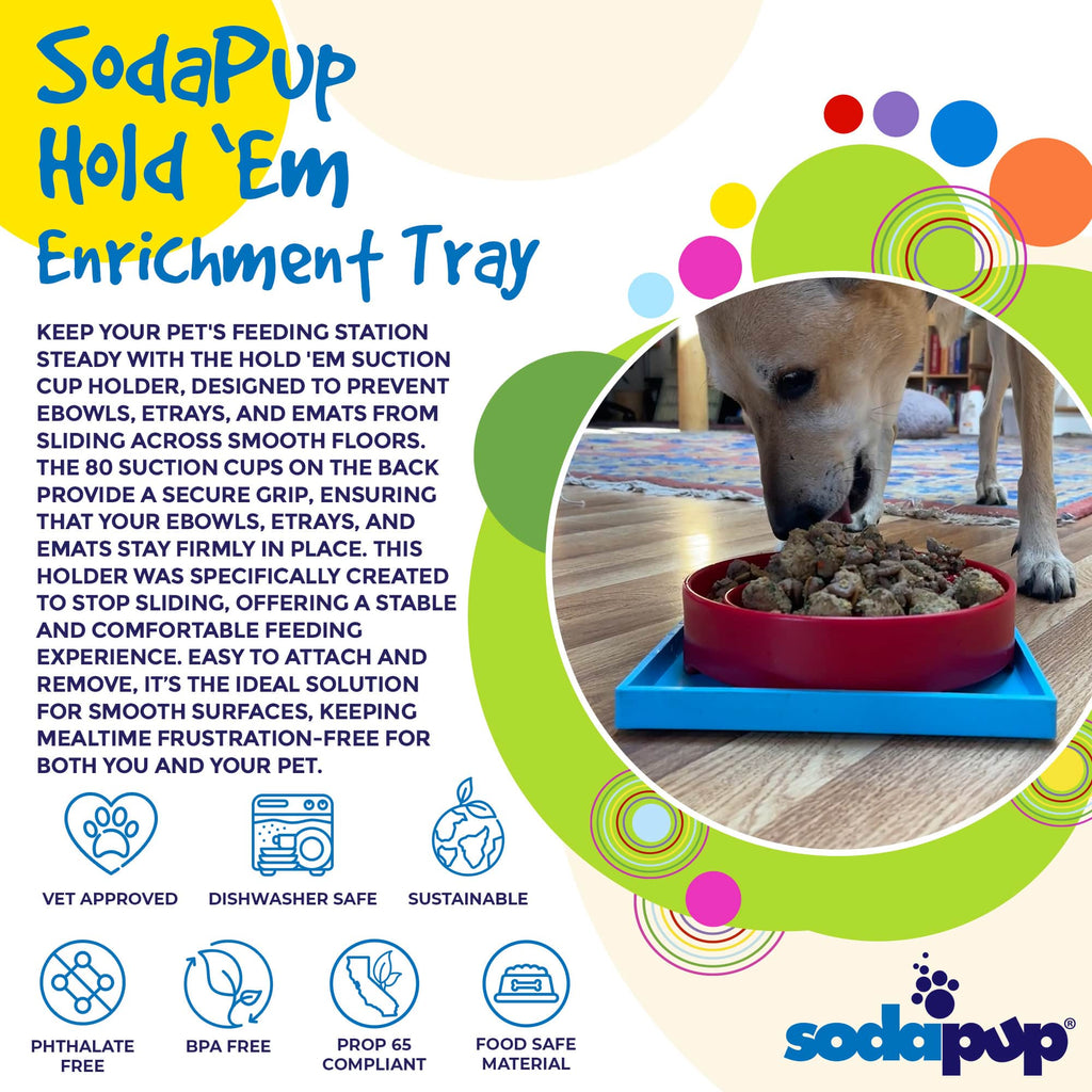 SodaPup Hold 'em Suction Cup Holder | Secures eBowls, eTrays & eMats | Made in USA