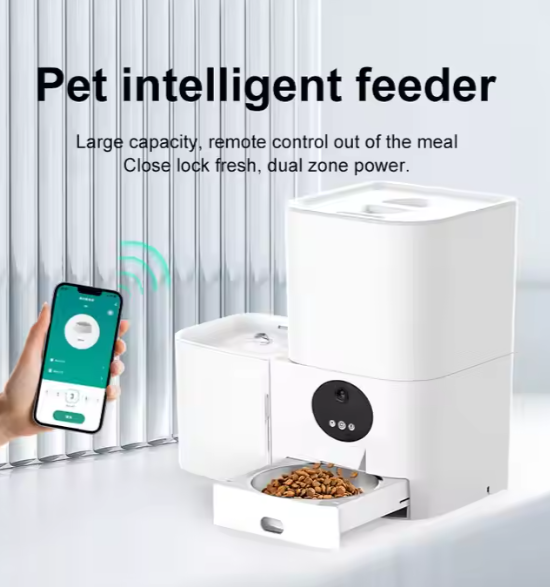 PAPIFEED 6L Smart Auto Pet Feeder | WiFi App Control | Voice Recording | Stainless Steel Bowl | Cats & Dogs