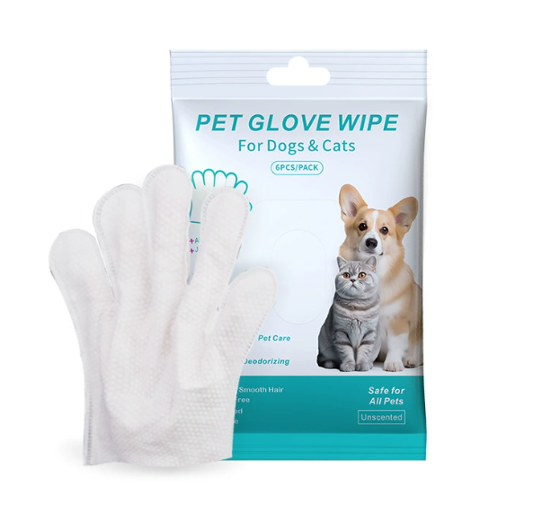 Pet Cleaning Gloves & Wipes for Dogs & Cats | Ear, Eye, Tooth, Paw & Body Care | 6 Options
