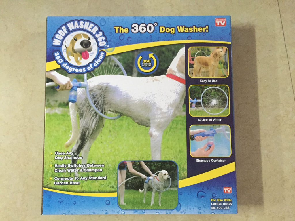 Dog Wash Ring | 360° Hose Spray Ring for Easy Bath Time | 40cm | Outdoor Pet Shower Tool