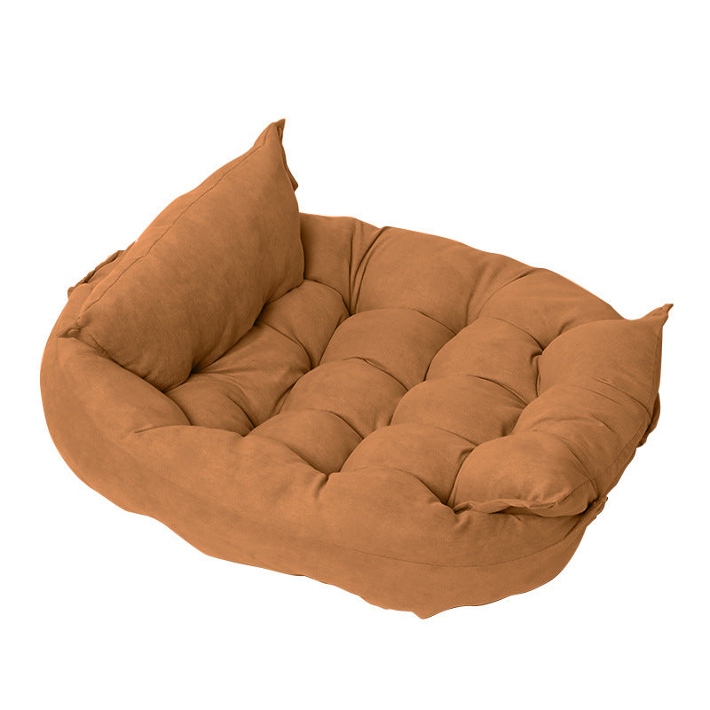 Luxury Velvet Folding Pet Cushion | Dogs & Cats | PP Cotton Fill | S–XL | 11 Colors