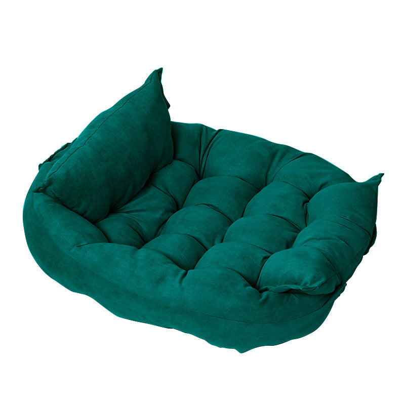 Luxury Velvet Folding Pet Cushion | Dogs & Cats | PP Cotton Fill | S–XL | 11 Colors