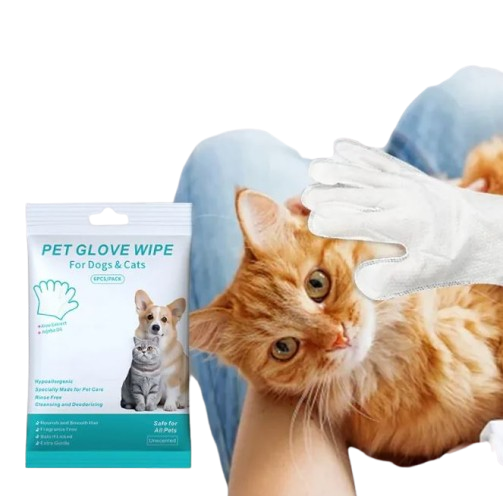Pet Cleaning Gloves & Wipes for Dogs & Cats | Ear, Eye, Tooth, Paw & Body Care | 6 Options