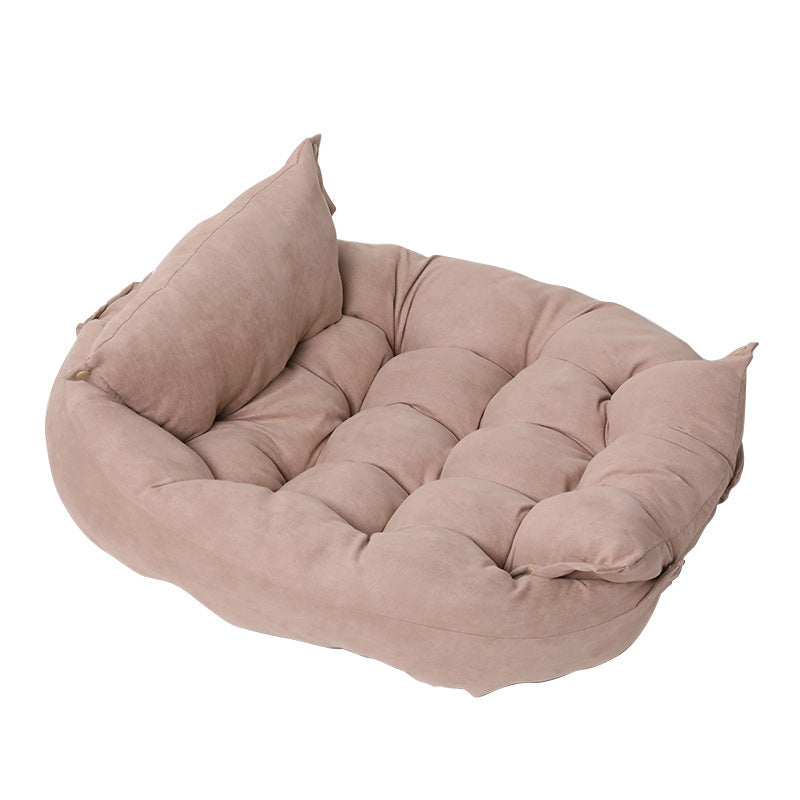 Luxury Velvet Folding Pet Cushion | Dogs & Cats | PP Cotton Fill | S–XL | 11 Colors