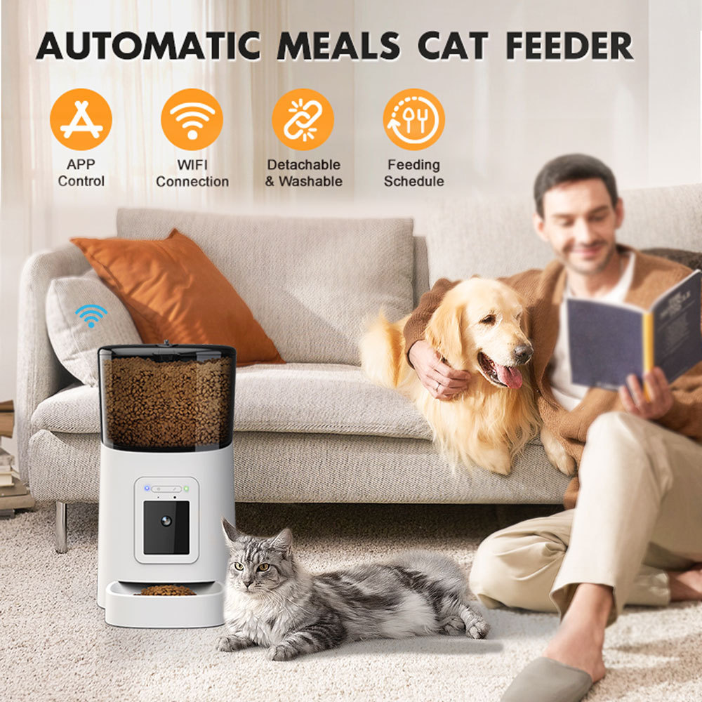 H20 Smart Pet Feeder Camera | 1080p HD + Night Vision | App-Controlled | 6L | iOS & Android