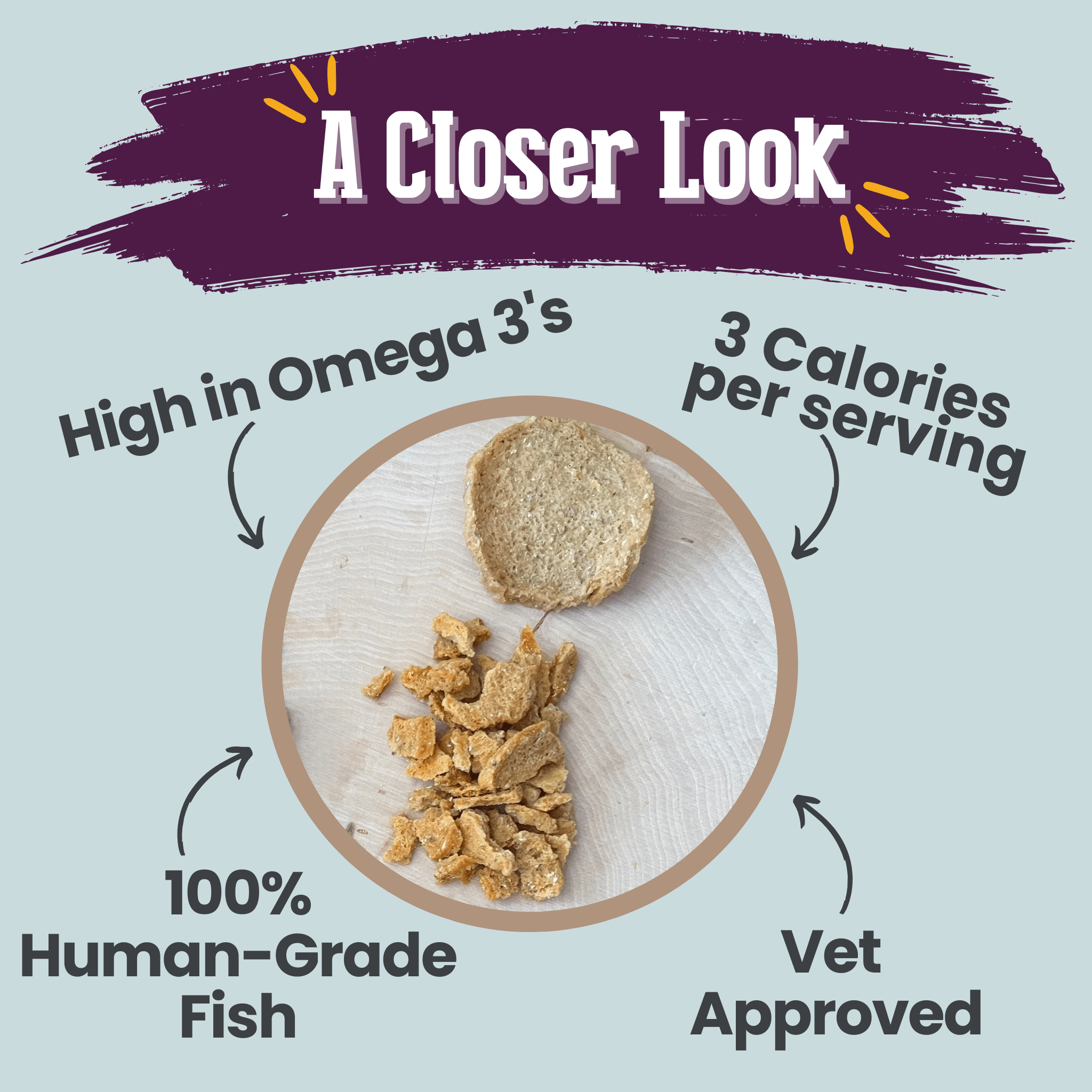 Farm to Pet Fish Crumbles Cat Treats | Wild-Caught Lake Erie Walleye | Single Ingredient | Made in USA