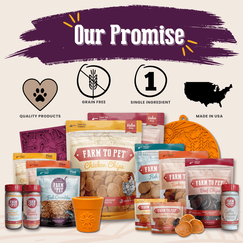 Farm to Pet Chicken Crumbles Cat Treats | Single Ingredient | Human-Grade | Made in USA