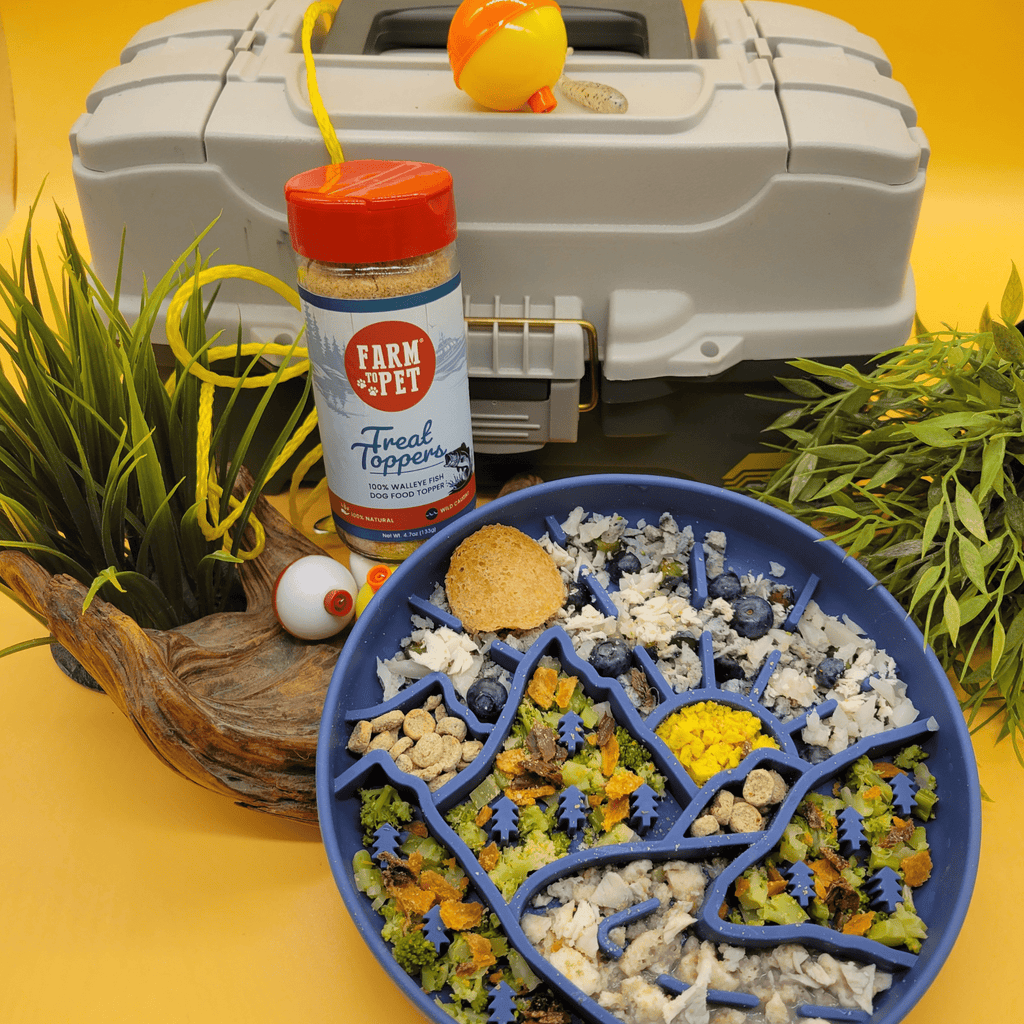 Farm to Pet Fish Treat Topper | Wild-Caught Lake Erie Walleye | Dog & Cat Food Topper | Made in USA