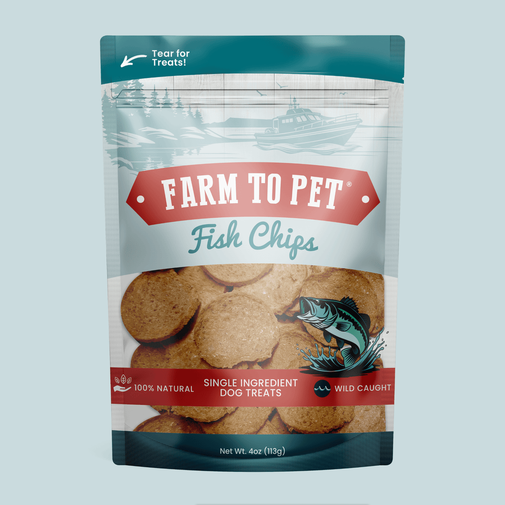 Farm to Pet Fish Chips | Wild-Caught Lake Erie Walleye | Single Ingredient Dog & Cat Treat
