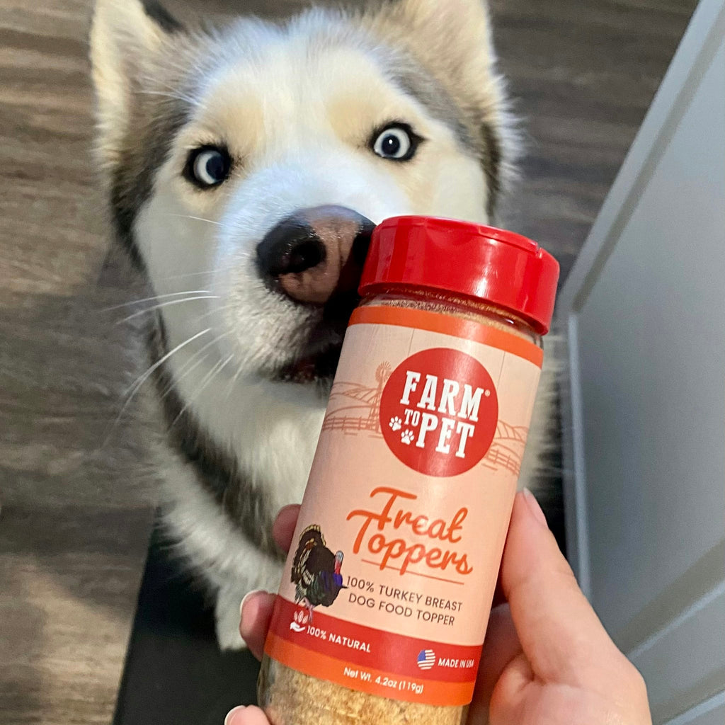 Farm to Pet Turkey Treat Topper | Single Ingredient | Dog & Cat Food Topper | Made in USA
