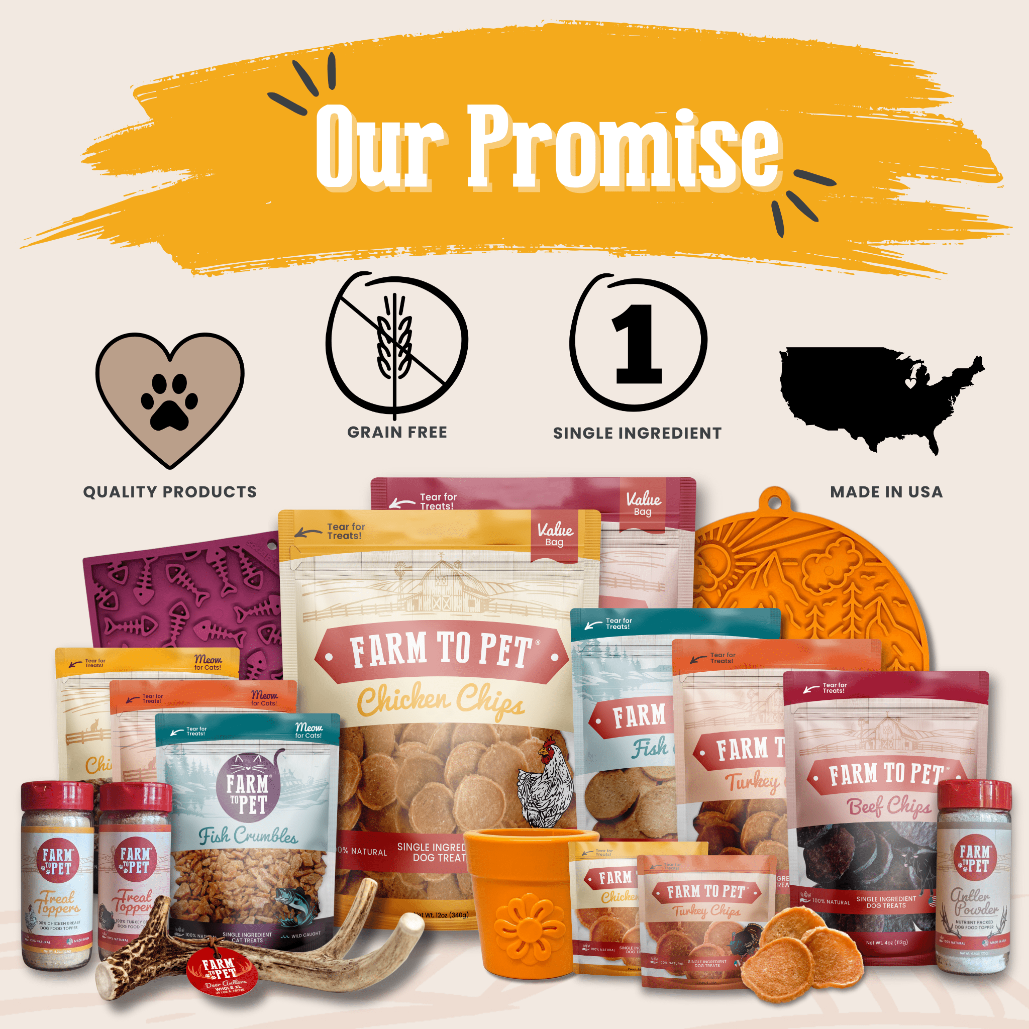 Farm to Pet Turkey Treat Topper | Single Ingredient | Dog & Cat Food Topper | Made in USA