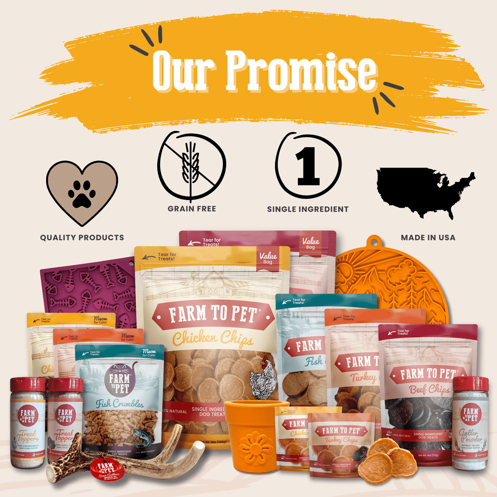 Farm to Pet Beef Treat Topper | Single Ingredient | Dog & Cat Food Topper | Made in USA