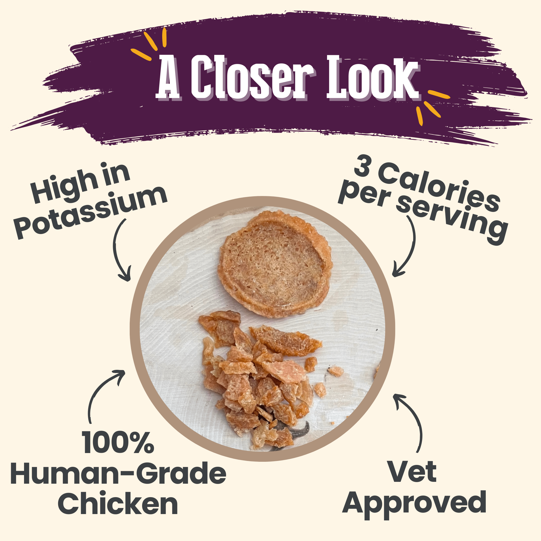 Farm to Pet Chicken Crumbles Cat Treats | Single Ingredient | Human-Grade | Made in USA