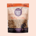 Farm to Pet Turkey Crumbles Cat Treats | Single Ingredient | Human-Grade | Made in USA