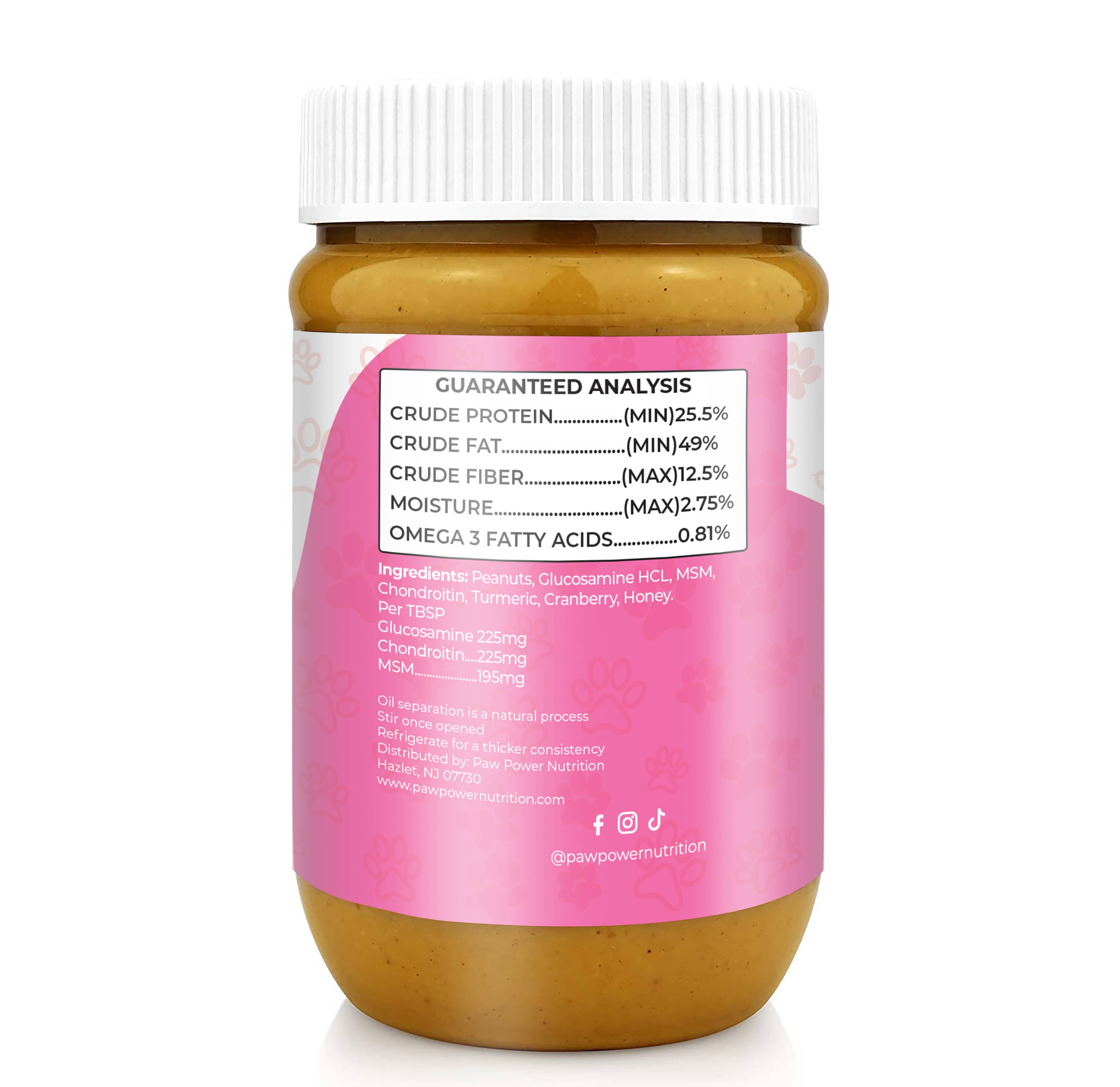 Berry Flexible Dawg Butter | Hip & Joint Peanut Butter for Dogs | Glucosamine, MSM & Turmeric | Xylitol-Free
