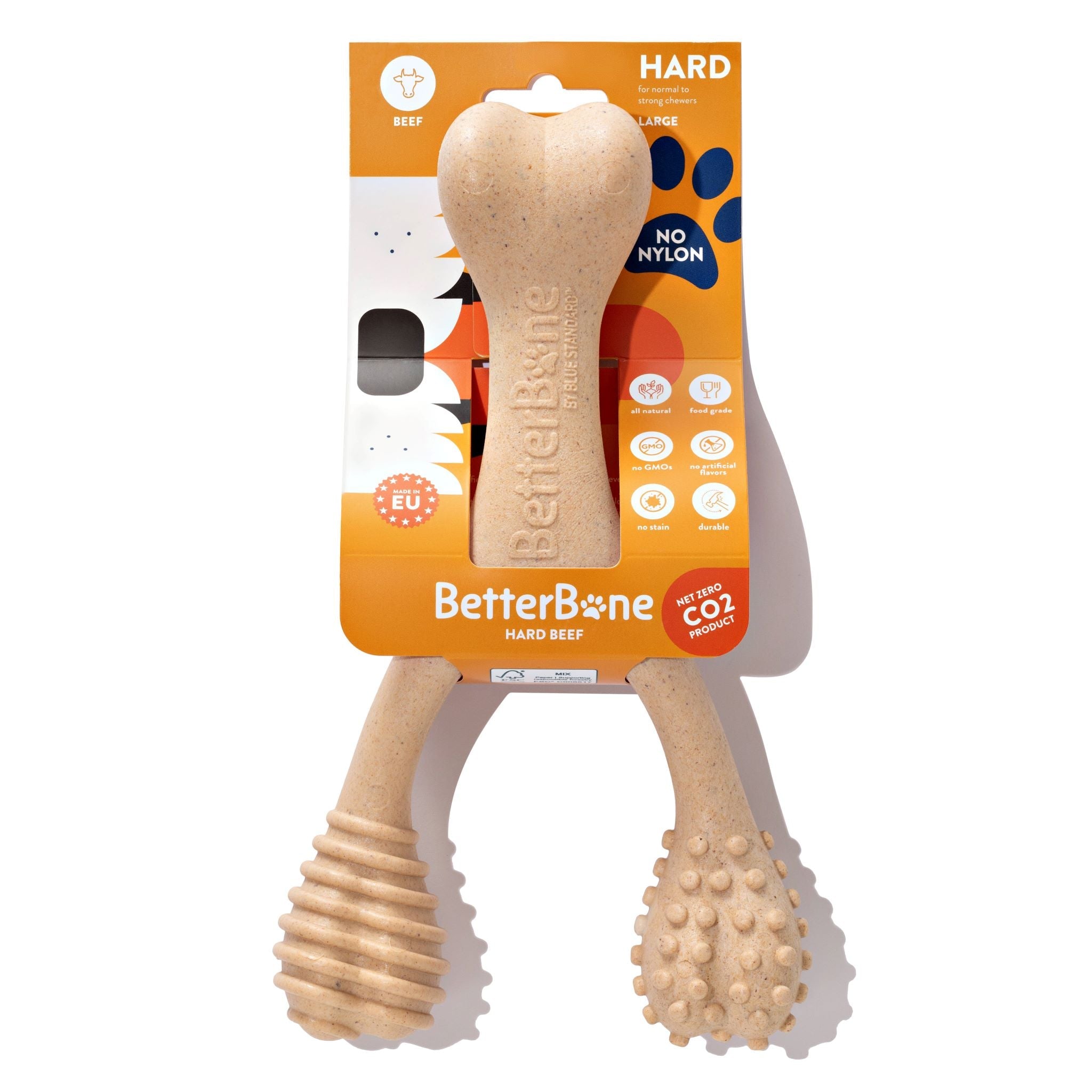 BetterBone HARD | Plant-Based Ultra-Durable Dog Chew Toy | Non-Toxic, Hypoallergenic | 3 Sizes