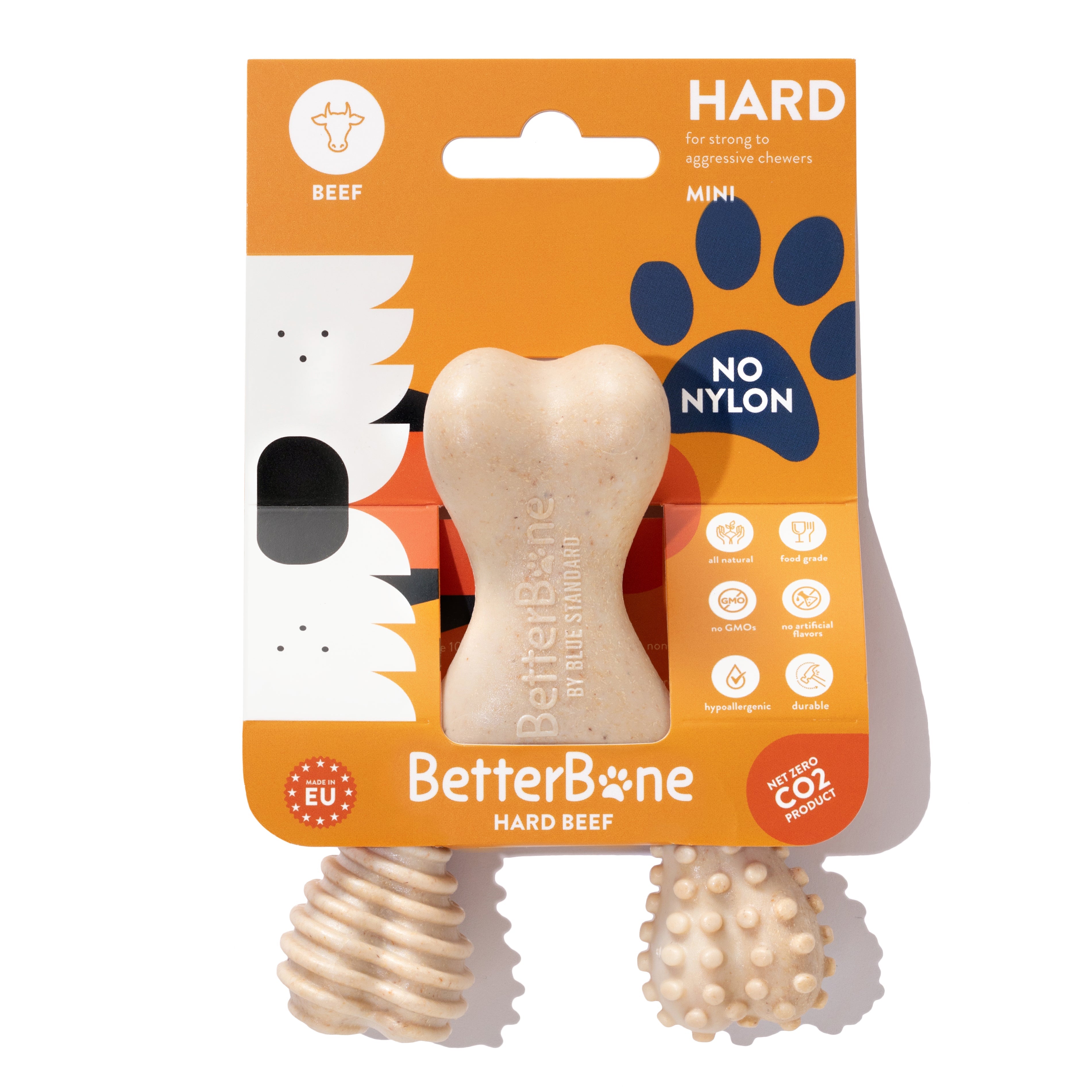 BetterBone HARD | Plant-Based Ultra-Durable Dog Chew Toy | Non-Toxic, Hypoallergenic | 3 Sizes