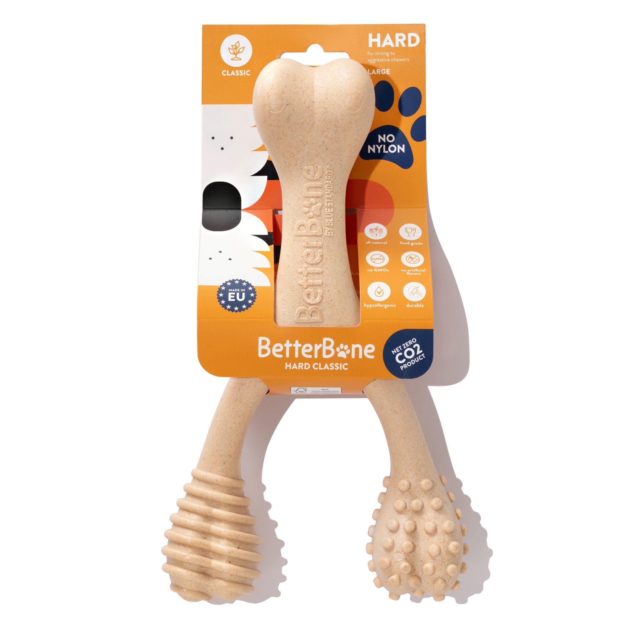 BetterBone HARD | Plant-Based Ultra-Durable Dog Chew Toy | Non-Toxic, Hypoallergenic | 3 Sizes