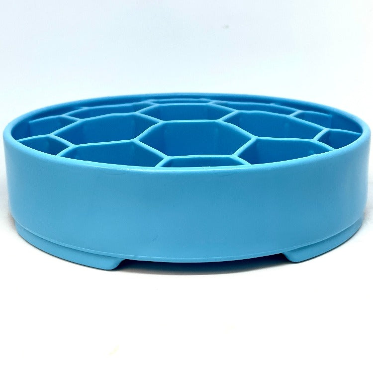 Turn mealtime into enrichment time. The Honeycomb eBowl slows eating by up to 10x, reduces anxiety, and engages foraging instincts. Vet-recommended, dishwasher safe, made in the USA.