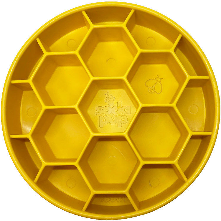 Turn mealtime into enrichment time. The Honeycomb eBowl slows eating by up to 10x, reduces anxiety, and engages foraging instincts. Vet-recommended, dishwasher safe, made in the USA.