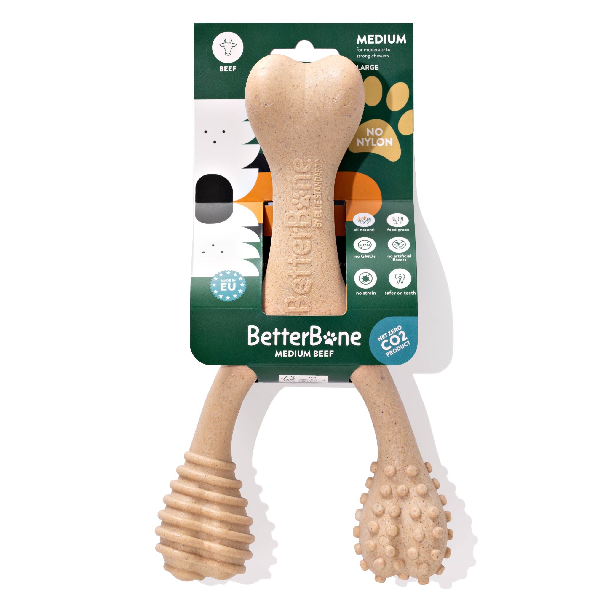 BetterBone MODERATE | Plant-Based Daily Chew Toy for Dogs | Non-Toxic, Hypoallergenic | 3 Sizes