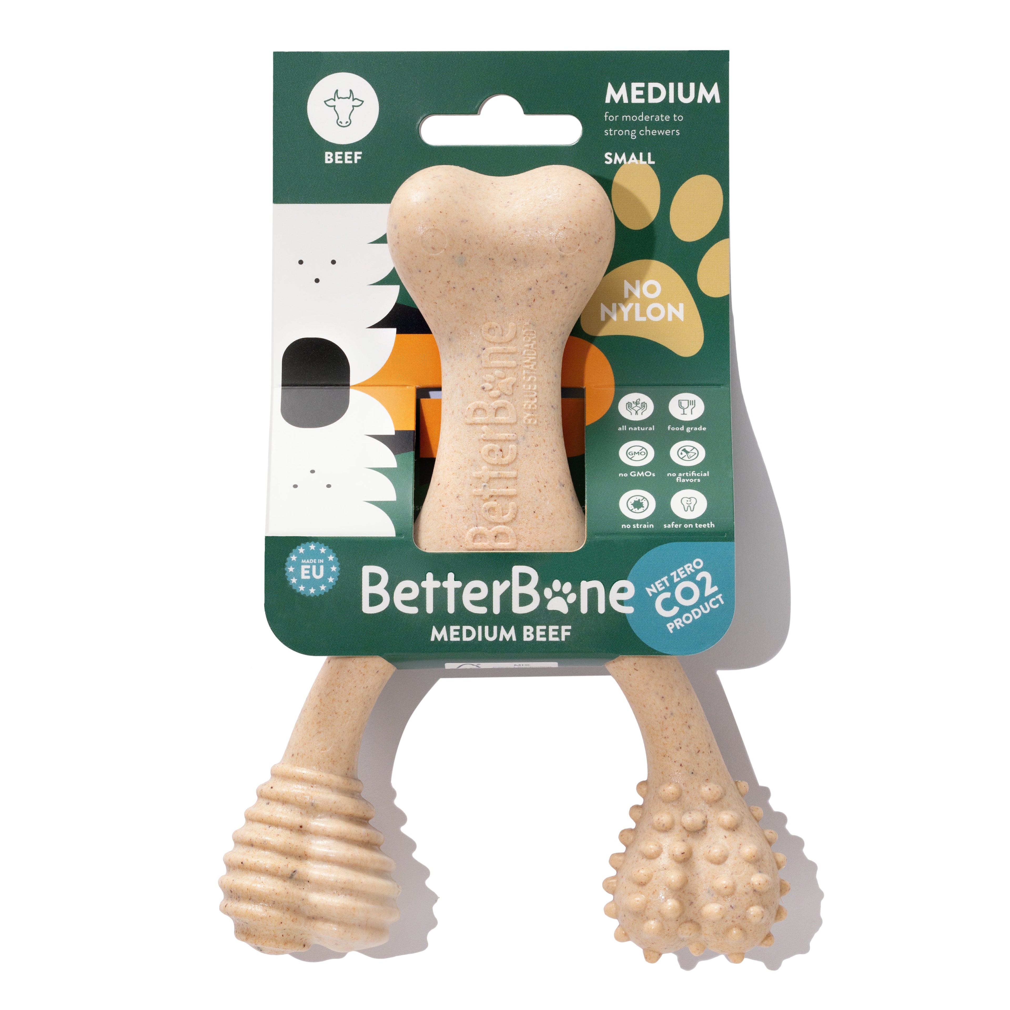 BetterBone MODERATE | Plant-Based Daily Chew Toy for Dogs | Non-Toxic, Hypoallergenic | 3 Sizes