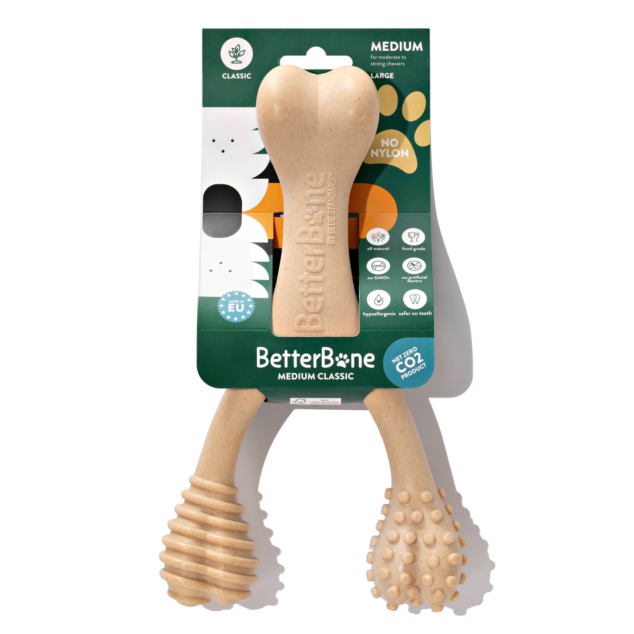 BetterBone MODERATE | Plant-Based Daily Chew Toy for Dogs | Non-Toxic, Hypoallergenic | 3 Sizes