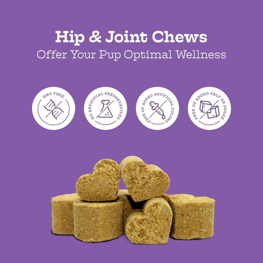 Moe's Hip & Joint Soft Chews for Dogs | 600mg Glucosamine + MSM & Chondroitin | Chicken | 90 Chews