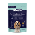 Moe's Pre + Pro Biotic Soft Chews for Dogs | Digestive Health | Pumpkin Flavor | 90 Chews