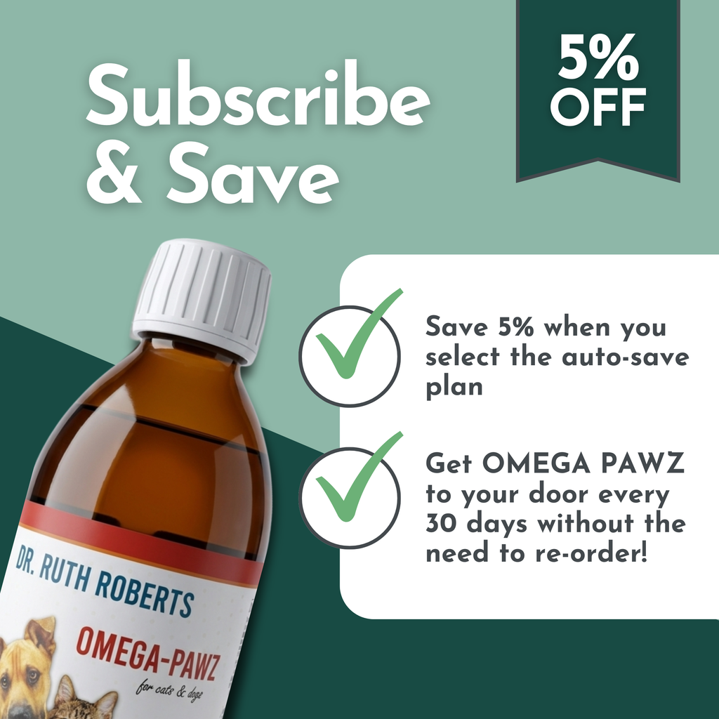 Omega Pawz Fish Oil by Dr. Ruth Roberts | 725mg EPA & 475mg DHA | Liquid Omega-3 for Dogs & Cats | 8oz