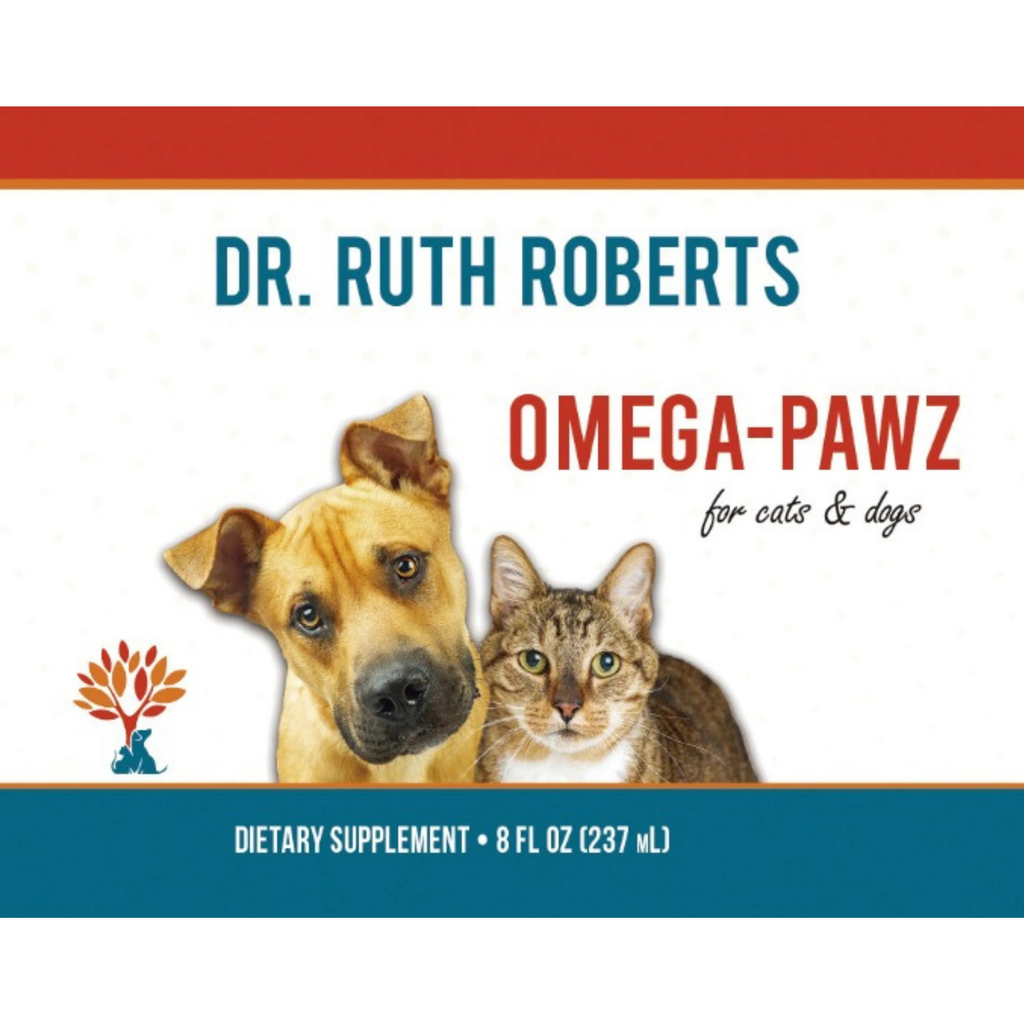 Omega Pawz Fish Oil by Dr. Ruth Roberts | 725mg EPA & 475mg DHA | Liquid Omega-3 for Dogs & Cats | 8oz