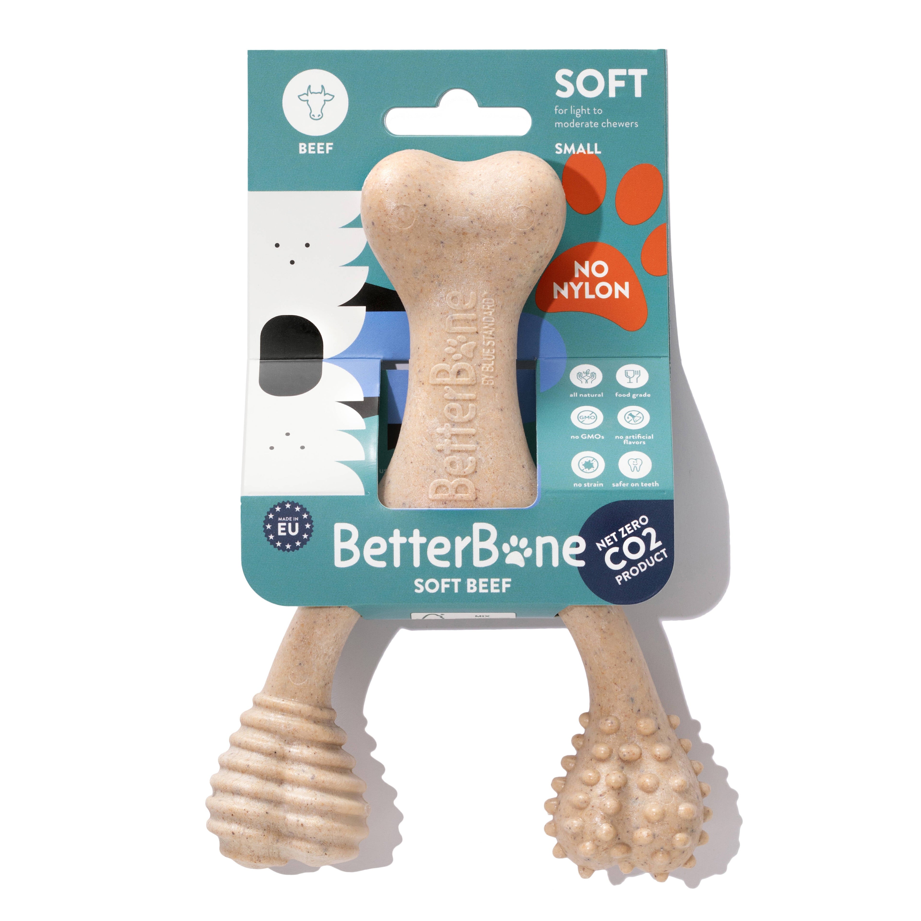 BetterBone SOFT | Plant-Based Gentle Chew Toy for Puppies & Senior Dogs | Non-Toxic | 3 Sizes