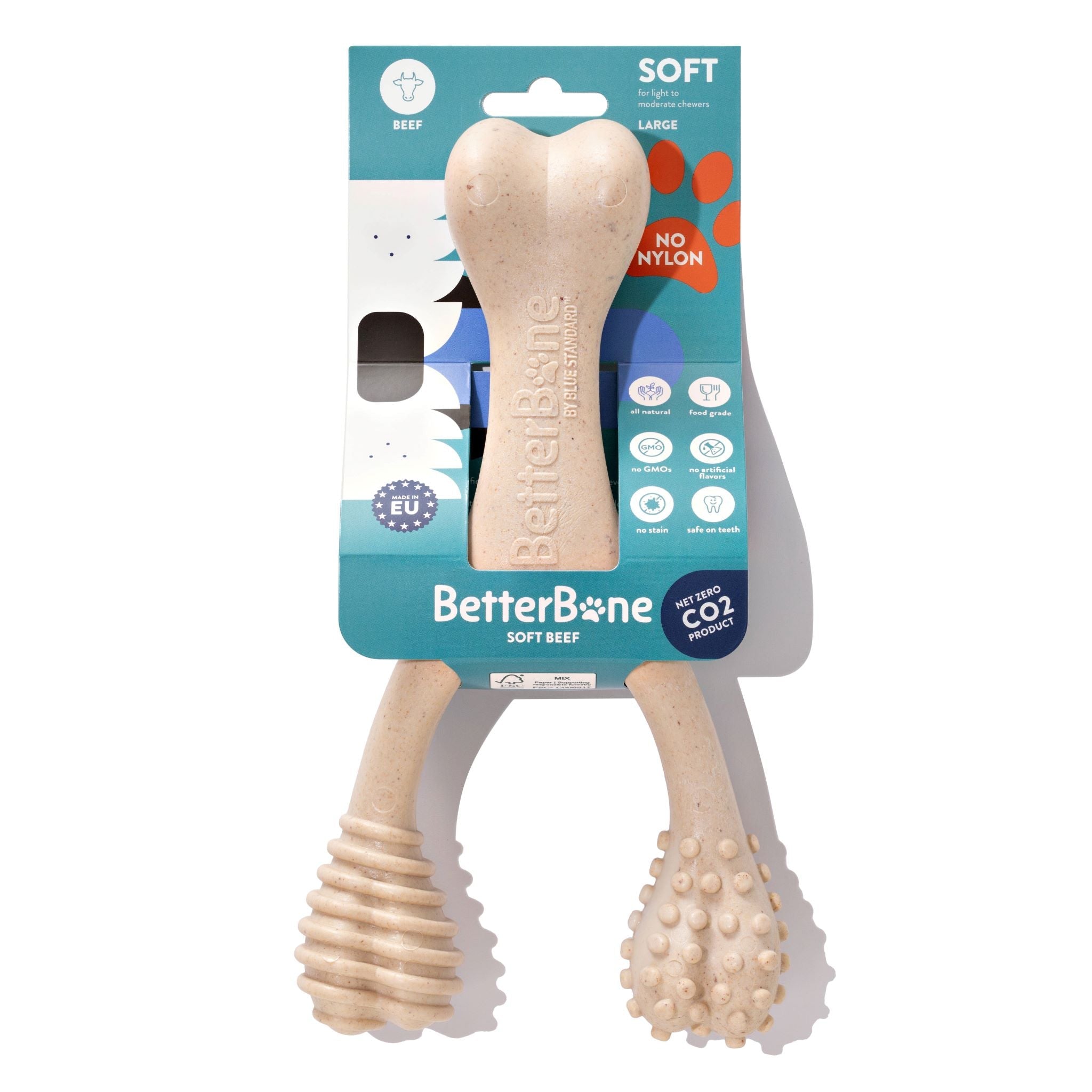 BetterBone SOFT | Plant-Based Gentle Chew Toy for Puppies & Senior Dogs | Non-Toxic | 3 Sizes
