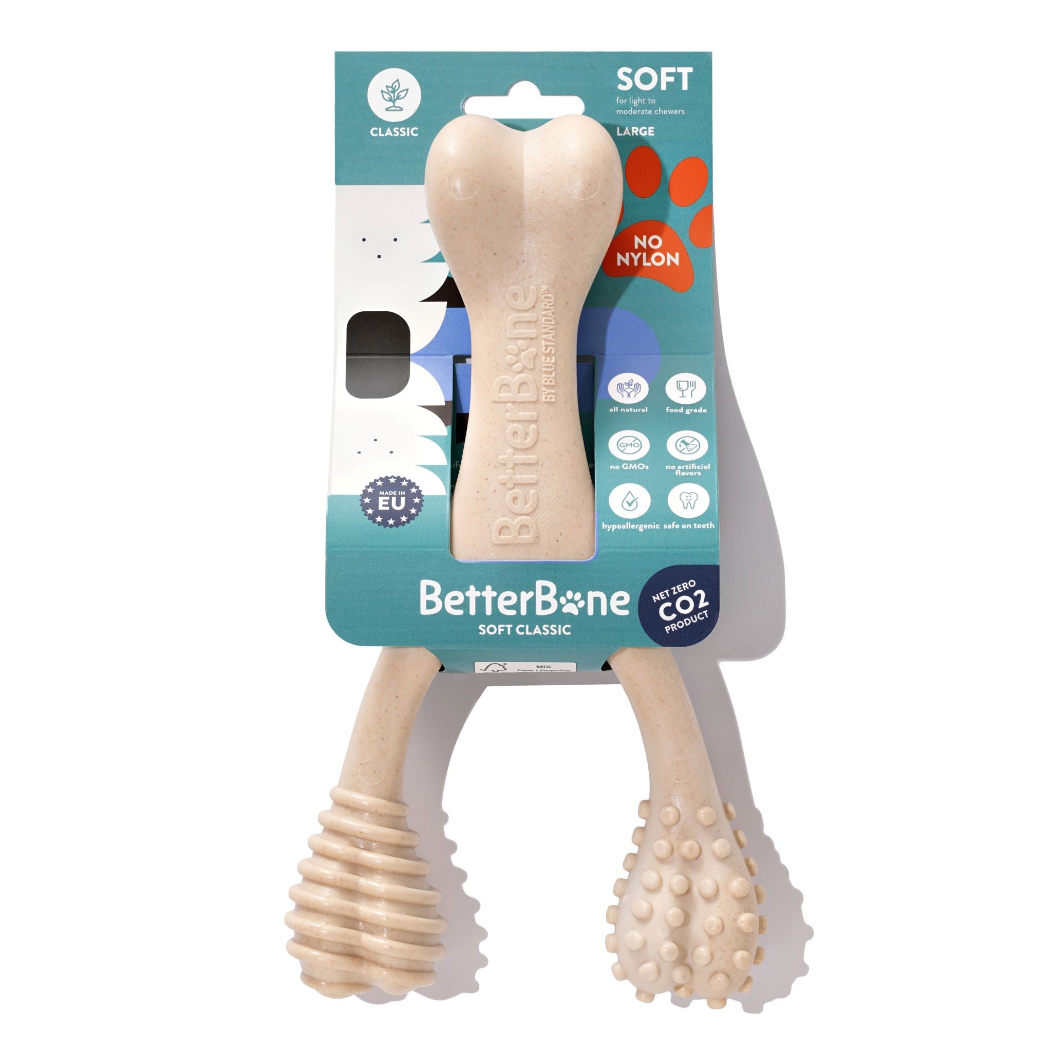BetterBone SOFT | Plant-Based Gentle Chew Toy for Puppies & Senior Dogs | Non-Toxic | 3 Sizes