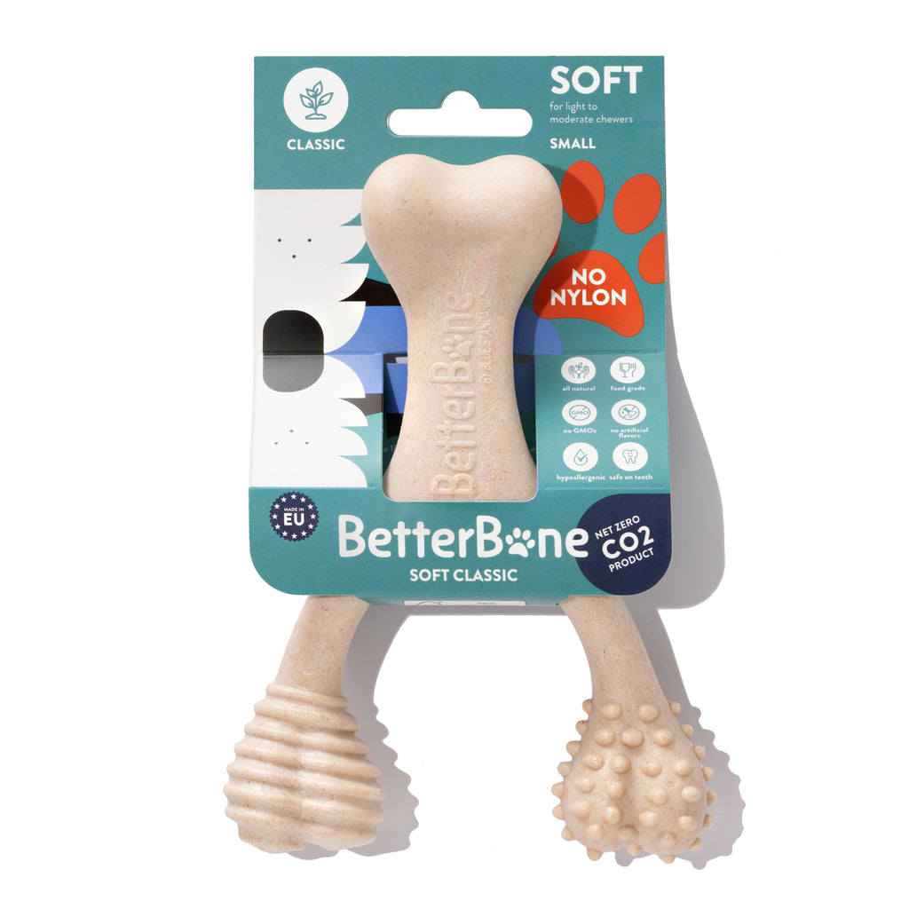 BetterBone SOFT | Plant-Based Gentle Chew Toy for Puppies & Senior Dogs | Non-Toxic | 3 Sizes