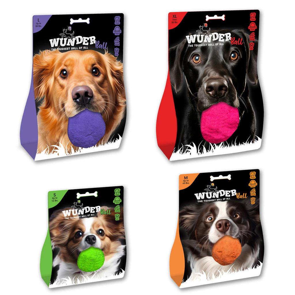 WUNDERball | Award-Winning Natural Rubber Fetch Toy | Floats, Cleans Teeth, 4 Sizes
