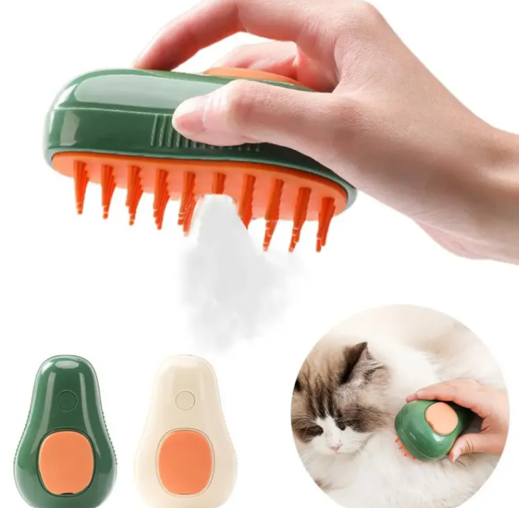 3-in-1 Steam Hair Brush for Dogs & Cats | Deshedding, Detangling & Massage | Cordless
