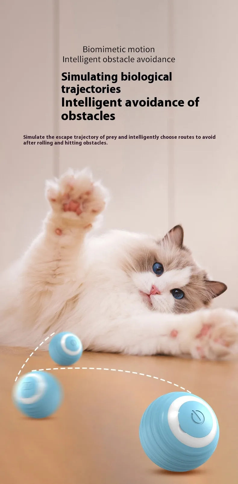 Smart Interactive Dog & Cat Toy Ball | Automatic Movement | Grounder & Jump Ball | Battery Included