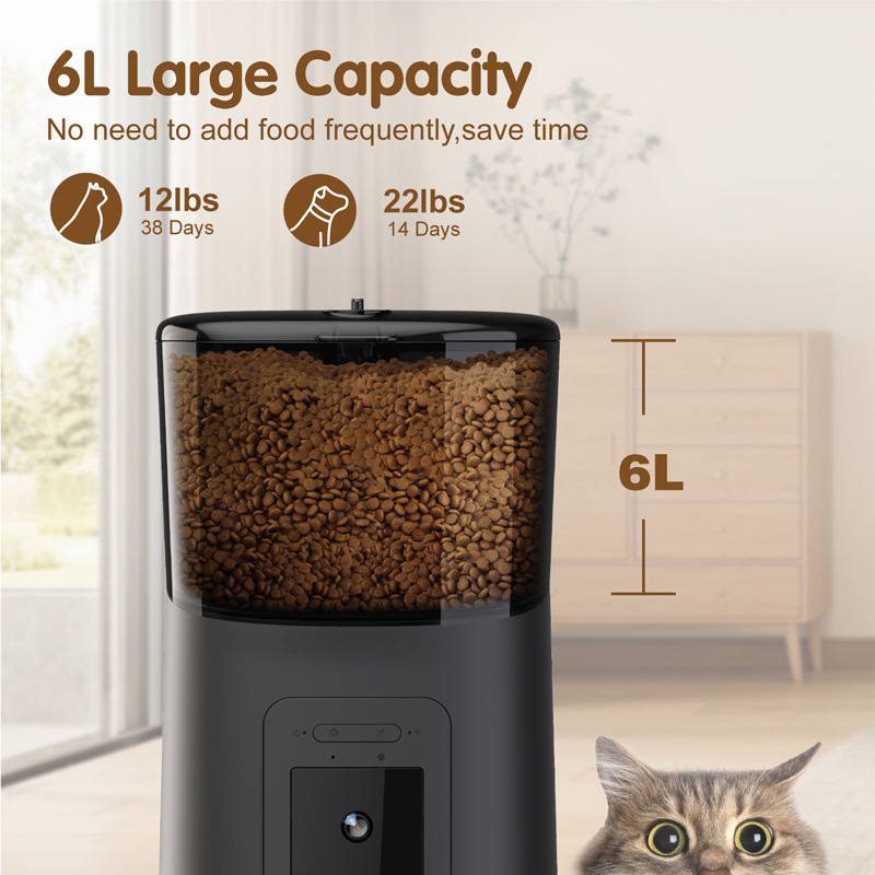 H20 Smart Pet Feeder Camera | 1080p HD + Night Vision | App-Controlled | 6L | iOS & Android