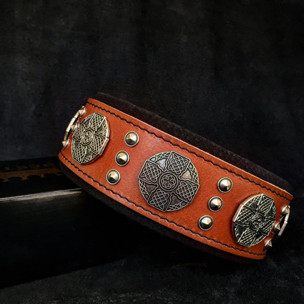 Bestia Maximus Silver Dog Collar | Handcrafted European Leather | Heavy-Duty | M–XXL